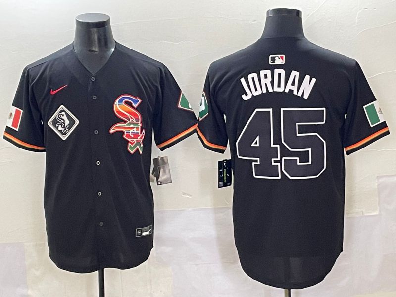 Men 2025 Chicago White Sox #45 Jordan Black Game Nike MLB Jersey style 57->chicago white sox->MLB Jersey